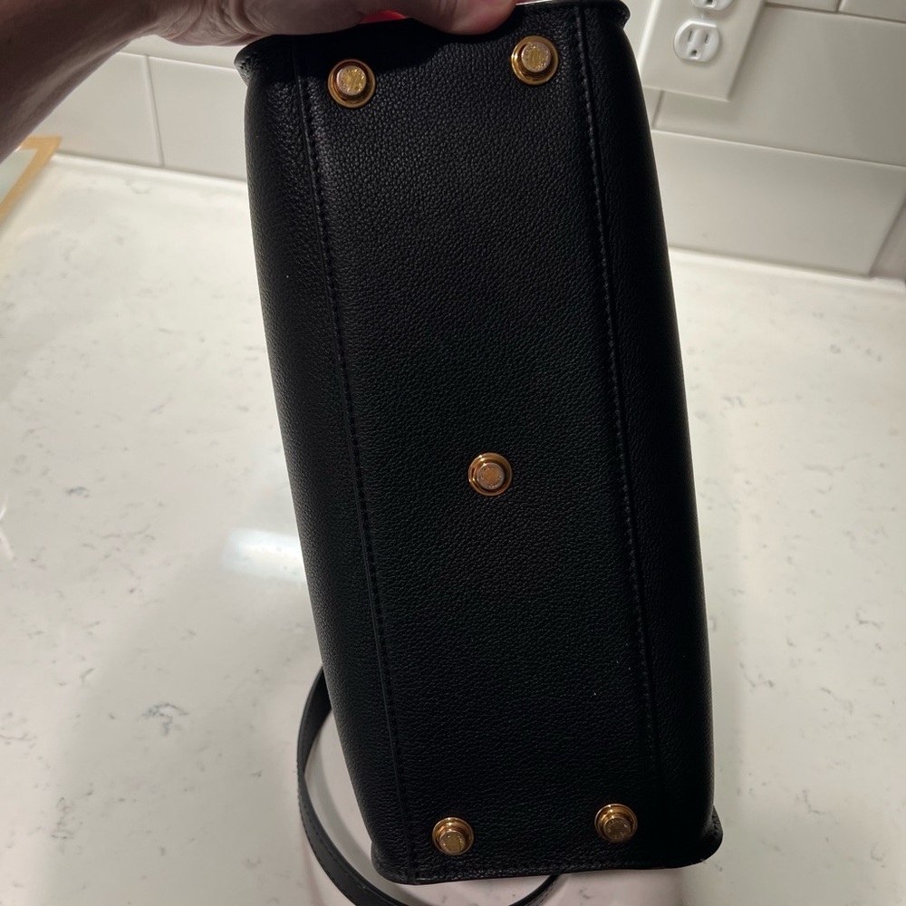 Louis Vuitton Black and Tan Leather Top-Handle Bag - Picture 8 of 11